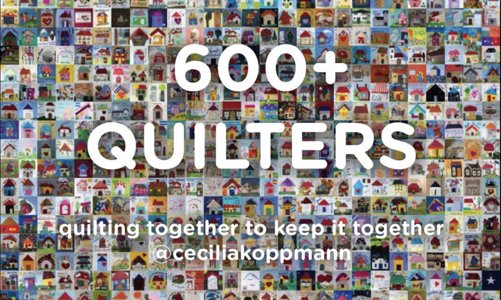 600+ Quilters quilting together to keep it together @ceciliakoppmann